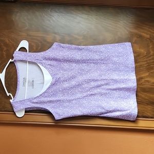 Danskin Now Purple Paisley Tank Top
